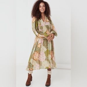 Spell Freda Boho Gown in Olive NWT SZ S *LAST CHANCE*